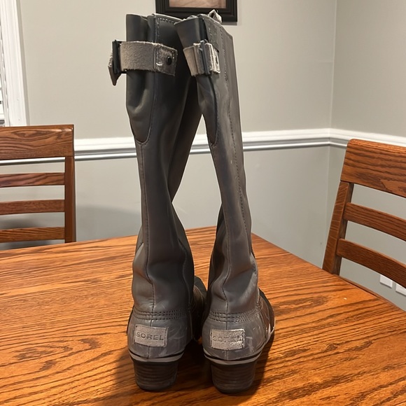 SOREL SLIMPACK beautiful leather Riding Boots like new Shale/Schiste size 7.5 - Picture 6 of 10